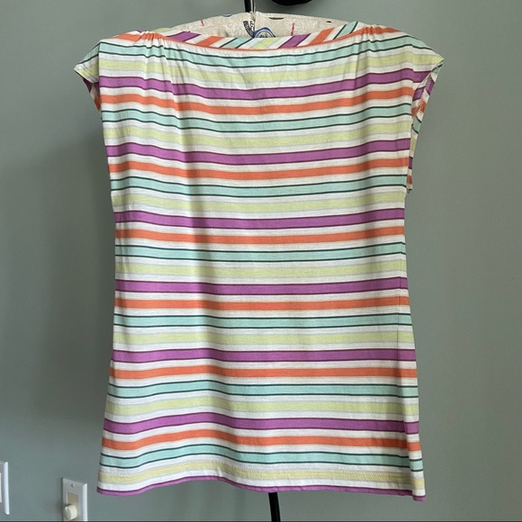 LACOSTE 
STRIPED SLEEVELESS TEE - Picture 4 of 7